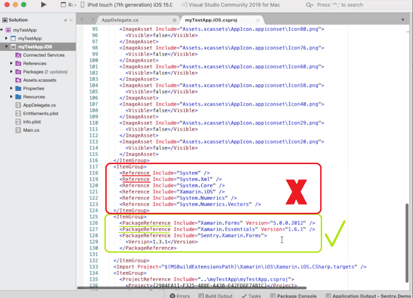 ItemGroup with packagereference